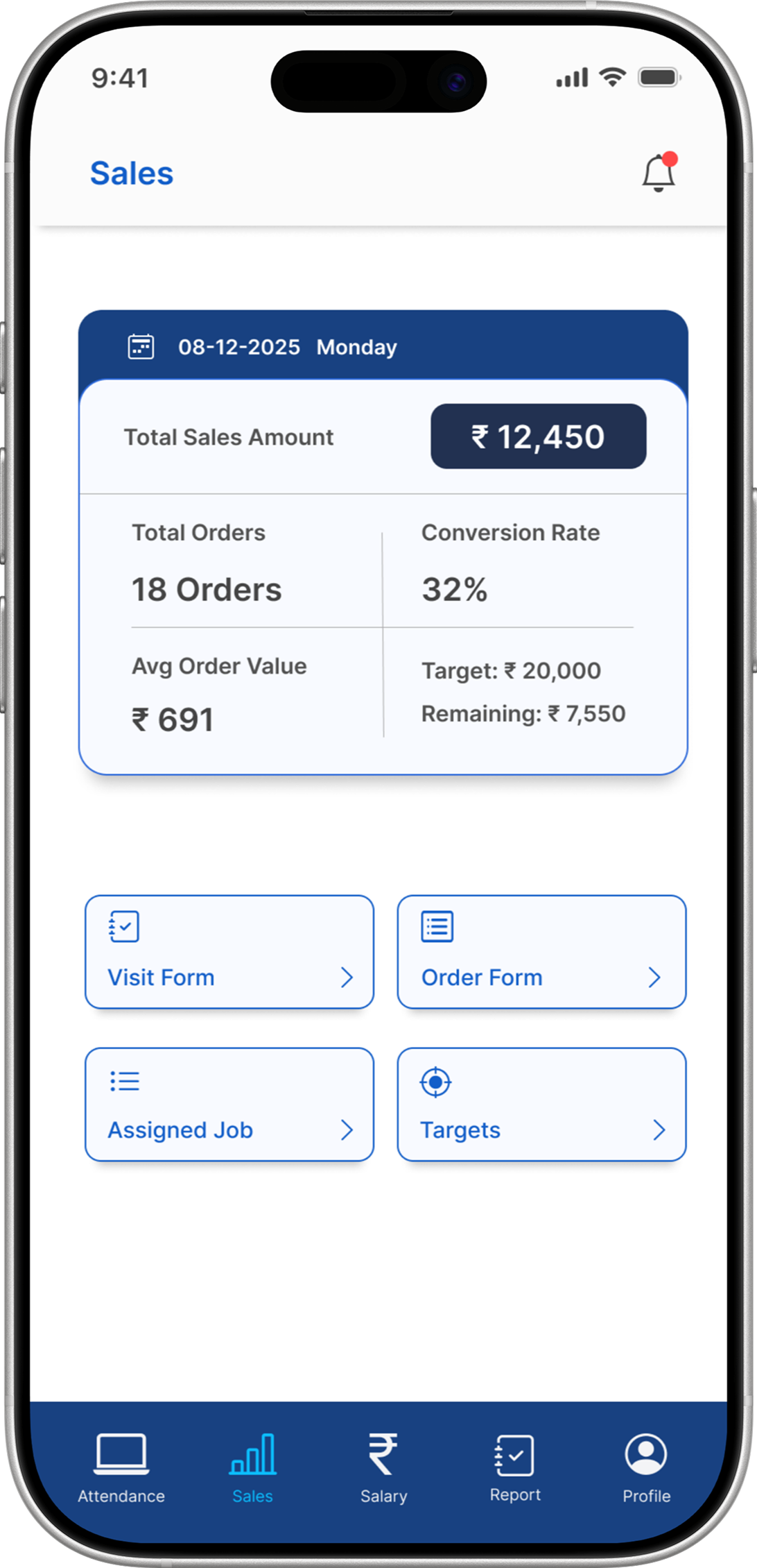 Sales Interface Preview